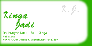 kinga jadi business card